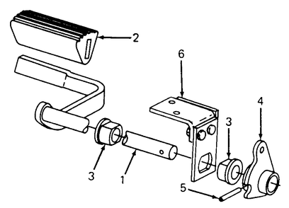 Clutch Pedal And Connections Diagram and Parts List for 1105 0350039U-135292100-135292399-136292100 Cub Cadet Lawn Tractor